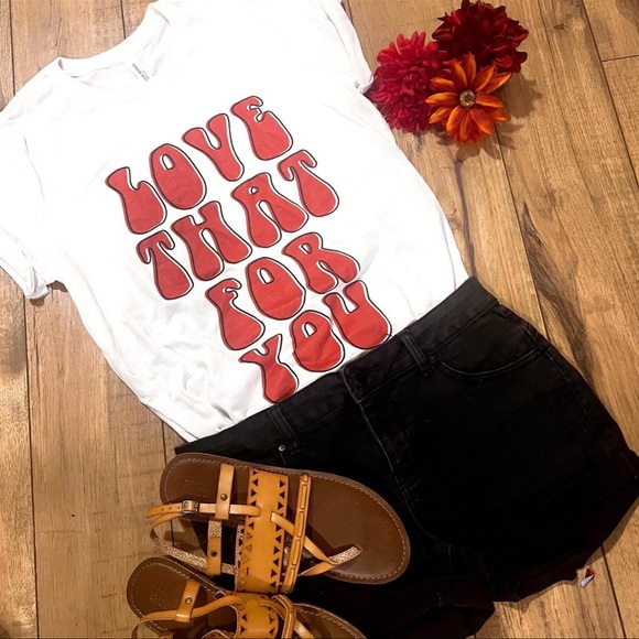 Cream Love that for you  Graphic Tee - Picture 1 of 1